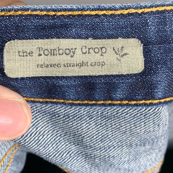 Adriano Goldschmeid The Tomboy Crop Jeans Size 32 Relaxed Straight Blue Denim - Picture 8 of 9